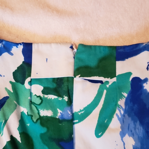 Ink blot blue and green spring size 2 dress - Picture 6 of 12